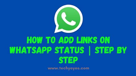Add Links on Whatsapp Status