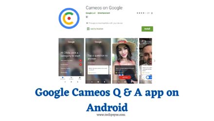 google cameos qna app