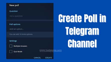 Create Poll in Telegram Channel