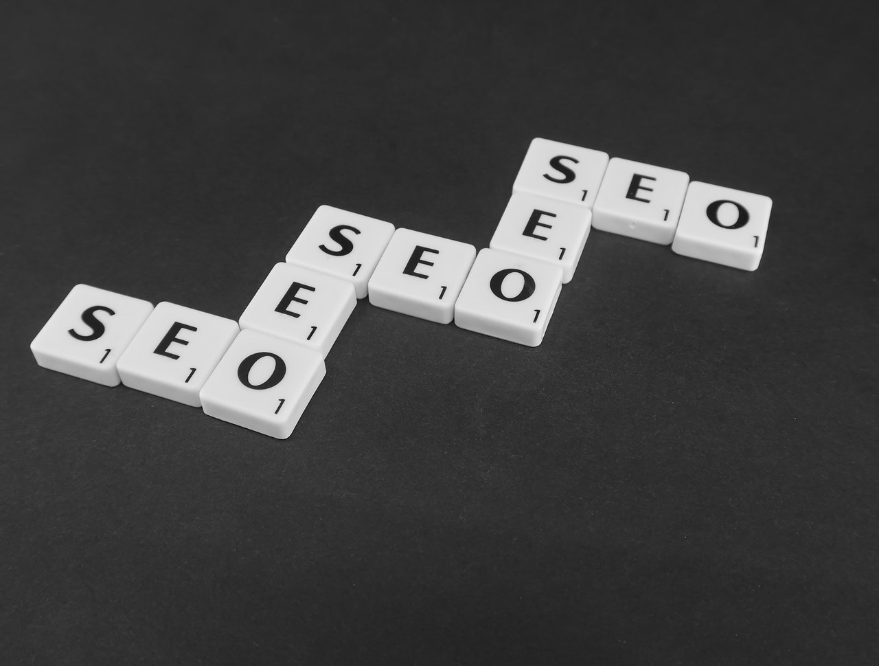 Search engine optimization written in scrabble letters