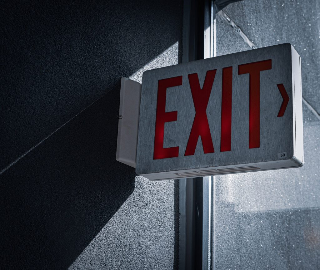 Exit sign