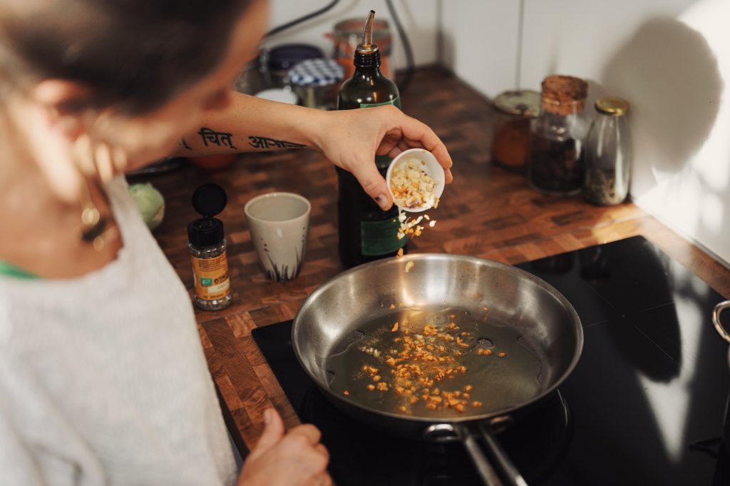 Woman cooking