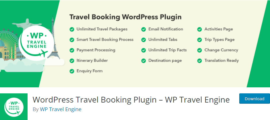 WordPress Travel Booking Plugin- WP Travel Engine