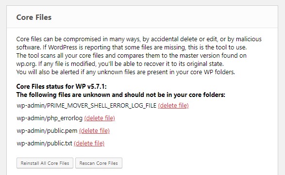 ERS Core Files tool