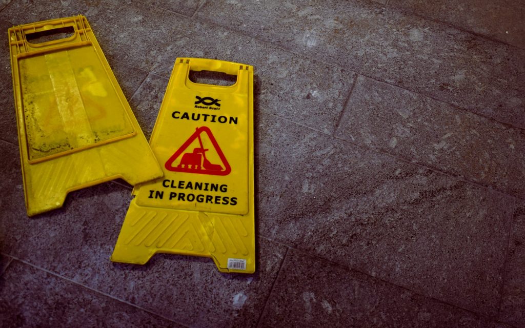 Cleaning sign