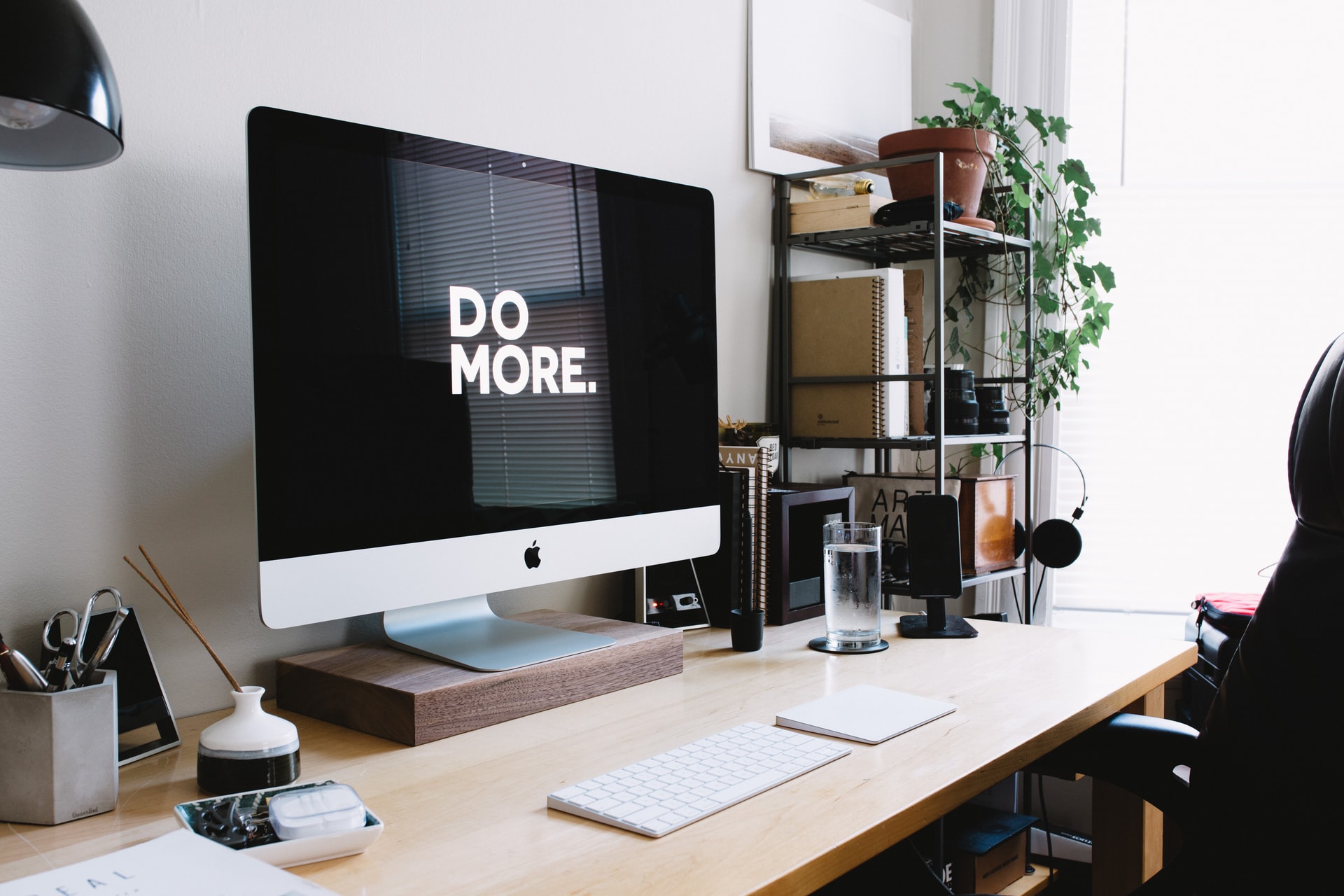 iMac desktop on desk