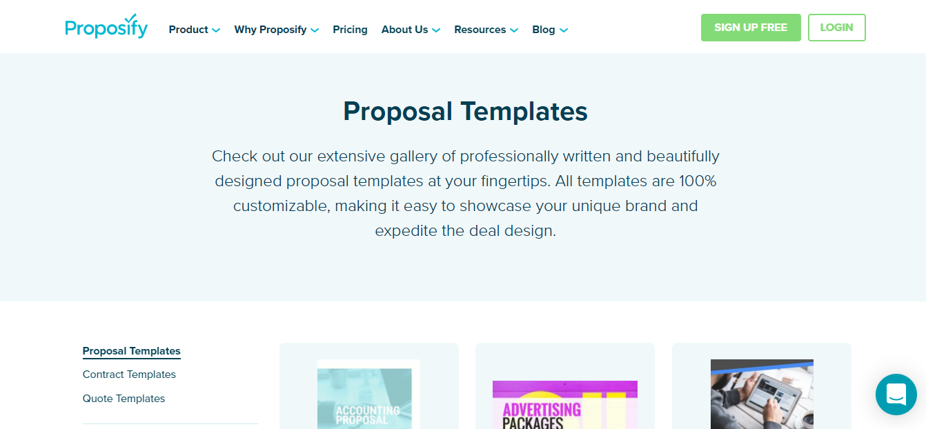 Proposify proposal template