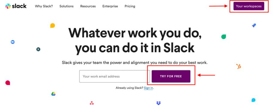 Slack CTA Buttons