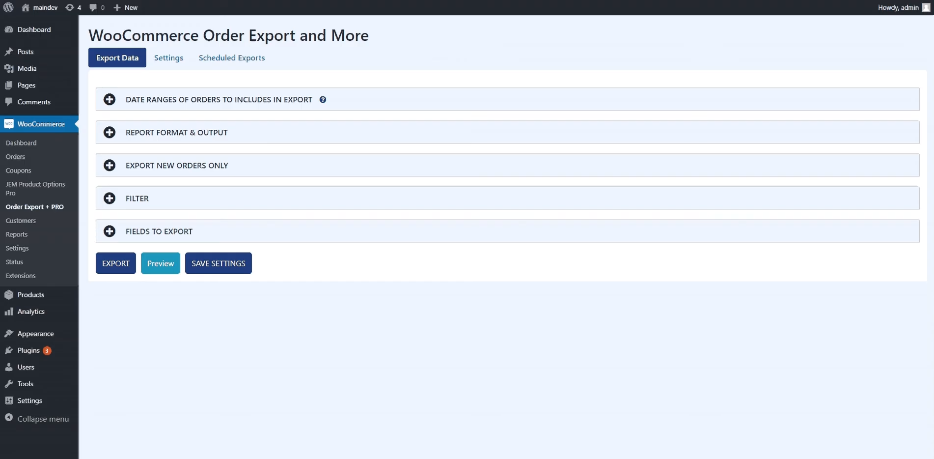 WooCommerce Order Export WP