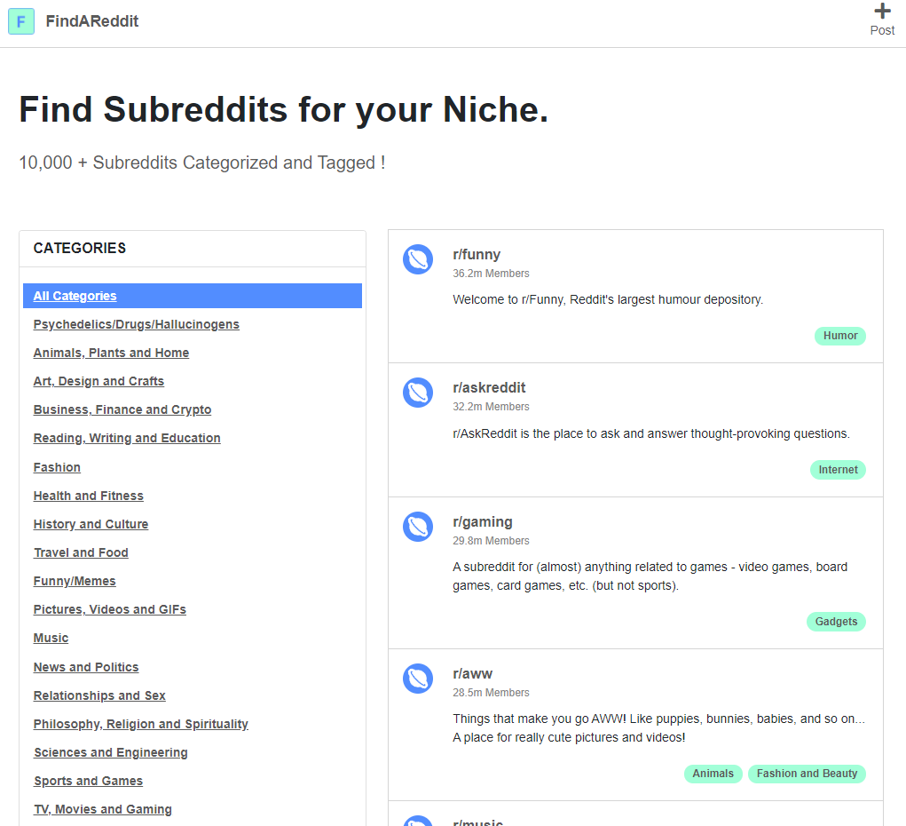 FindAReddit